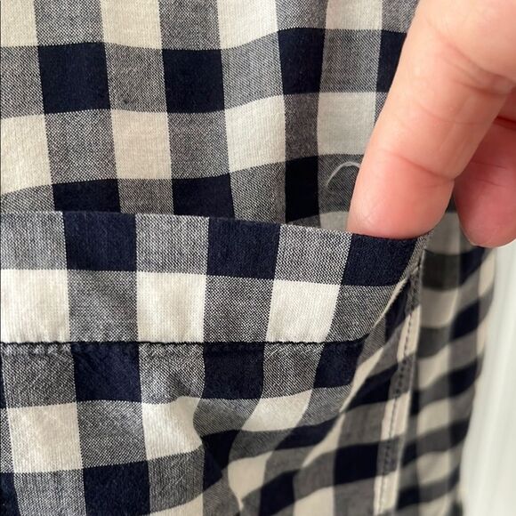J.Crew Black  and White Plaid Shirt - Picture 4 of 8